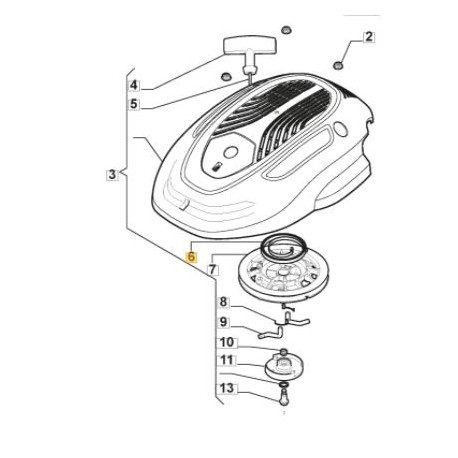 Ressort de rappel pour lanceur GGP 118551621/0 Ressort de rappel pour lanceur GGP 118551621/0