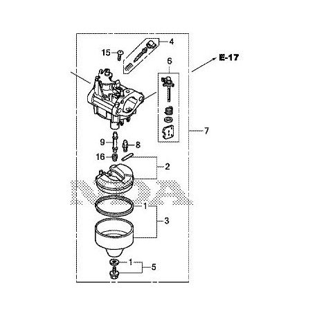 Carburateur Honda GCV170 16100-Z9L-801