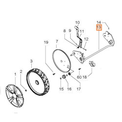 Axe de roues arrières tondeuse MC Culloch M53