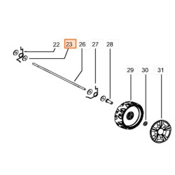 Rondelle pour axe de roue arrière Mc Culloch
