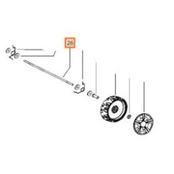 Axe de roue 450 mm pour tondeuse Mc Culloch