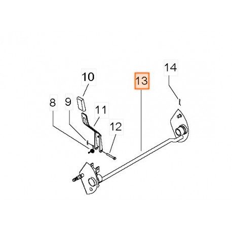 Axe de roue arrière tondeuse Mc Culloch M53 Axe de roue arrière tondeuse Mc Culloch M53
