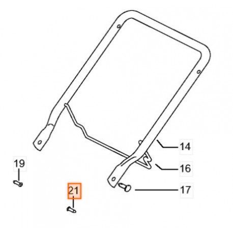 Pivot GAUCHE pour guidon de tondeuse Mc Culloch