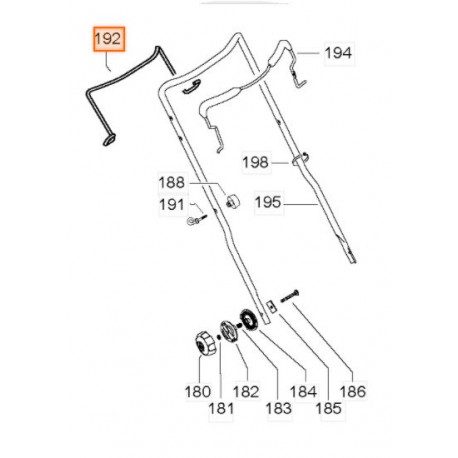 Manette de traction pour tondeuse Mc Culloch