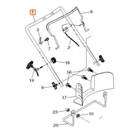 Guidon pour tondeuse Mc Culloch