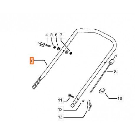 Embase de fixation de guidon pour tondeuse Mc Culloch