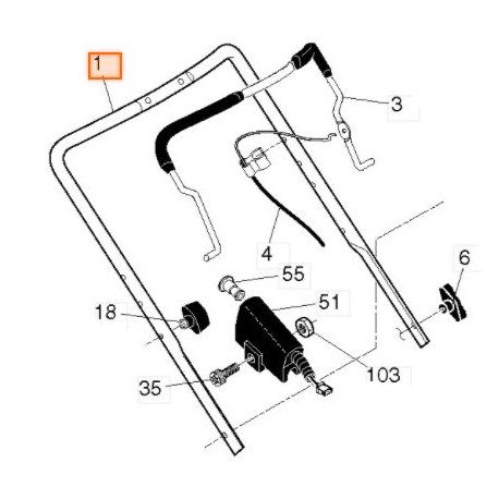 Guidon supérieur Mc Culloch 580638705 Guidon supérieur Mc Culloch 580638705