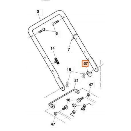 Clips de fixation pour embase de guidon Mc Culloch