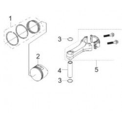 Kit piston pour tondeuse Mc Culloch 175cc Kit piston pour tondeuse Mc Culloch 175cc