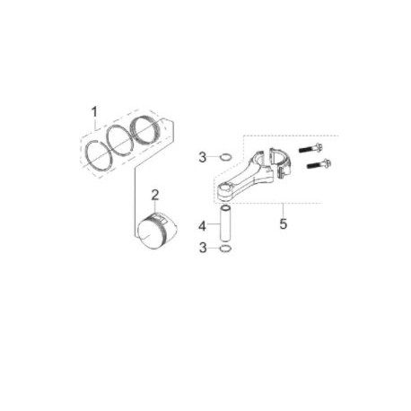 Kit piston pour tondeuse Mc Culloch 175cc