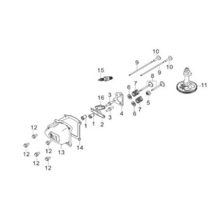 Kit soupape Mc Culloch RV175 Kit soupape Mc Culloch RV175