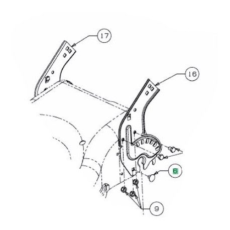 Vis support guidon tondeuse MTD 46 BS et 46 S Vis support guidon tondeuse MTD 46 BS et 46 S