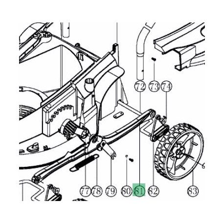 Bras relevage centralisé MTD OPTIMA 34E