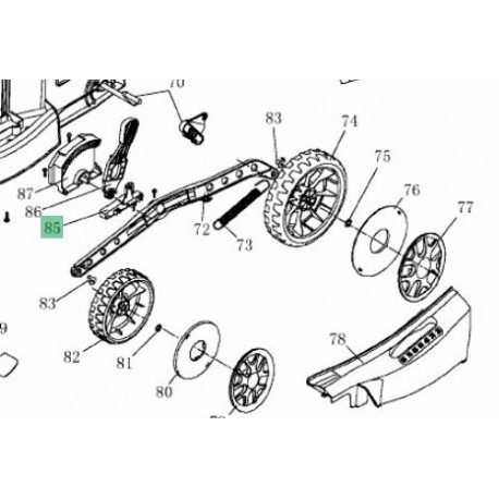 Support de hauteur de coupe MTD Optima 42E