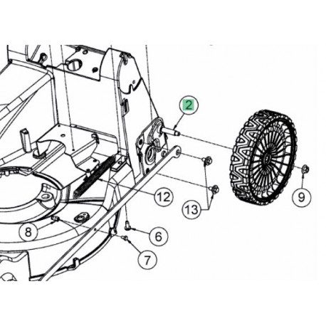 Essieu arrière pour tondeuse Cub Cadet 53 cm