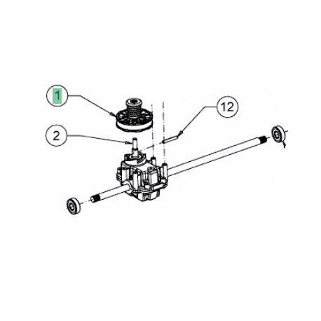 Poulie de variateur Cub Cadet 46 cm à vitesse Poulie de variateur Cub Cadet 46 cm à vitesse