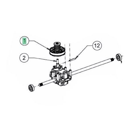 Poulie de variateur Cub Cadet 46 cm à vitesse