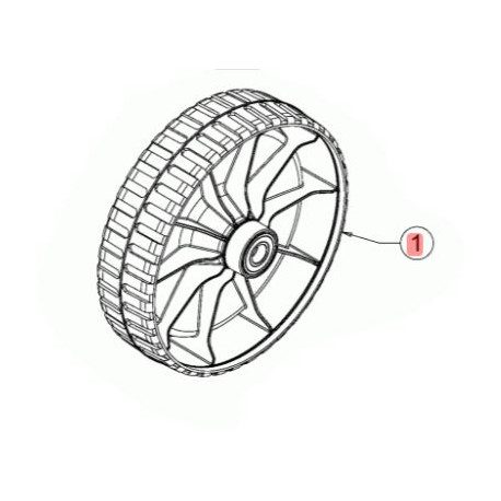 Roue arrière MTD 634-05154 et 634-05909 Roue arrière MTD 634-05154 et 634-05909