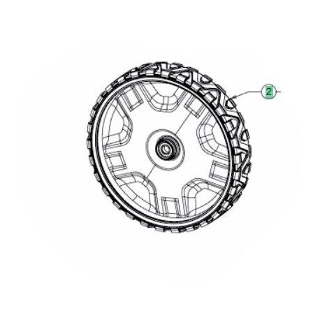 Roue tractée Cub cadet 634-05911 Roue tractée Cub cadet 634-05911