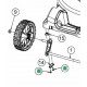 Vis MTD 710-06550 pour support d'axe de roue