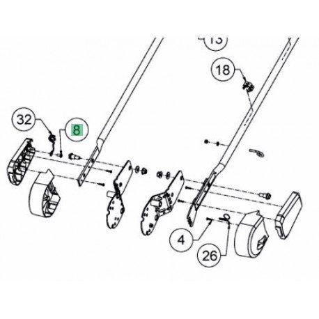 Vis MTD 710-06658 pour support de brancard