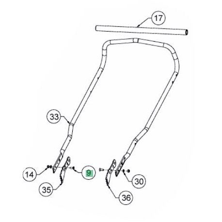 Vis MTD 710-06794 pour support de guidon de tondeuse Vis MTD 710-06794 pour support de guidon de tondeuse