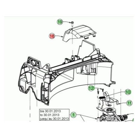 Support boitier traction MTD 731-07789