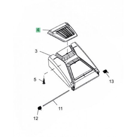 Couvercle MTD 731-09425 pour clapet pare pierre