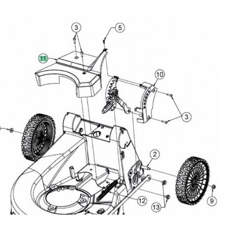 Carter courroie Cub Cadet 731-13233 Carter courroie Cub Cadet 731-13233