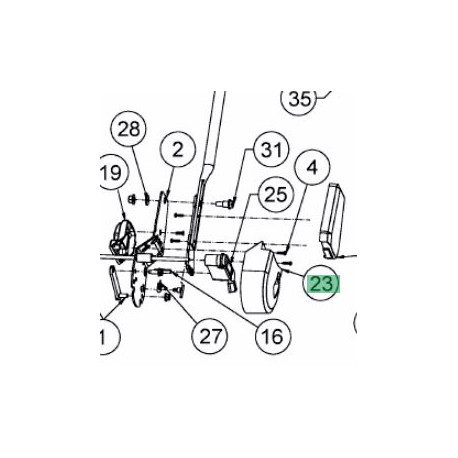 Couvercle de support de guidon GAUCHE MTD 731-13259 Couvercle de support de guidon GAUCHE MTD 731-13259