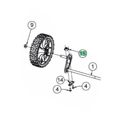 Cale de pivot de roue MTD 741-05220