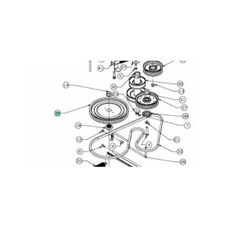 Poulie d'avancement MTD 756-04258 Poulie d'avancement MTD 756-04258