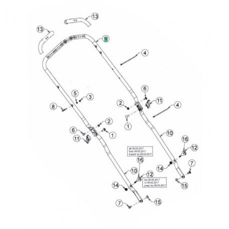 Brancard supérieur MTD 749-05117637 Brancard supérieur MTD 749-05117637