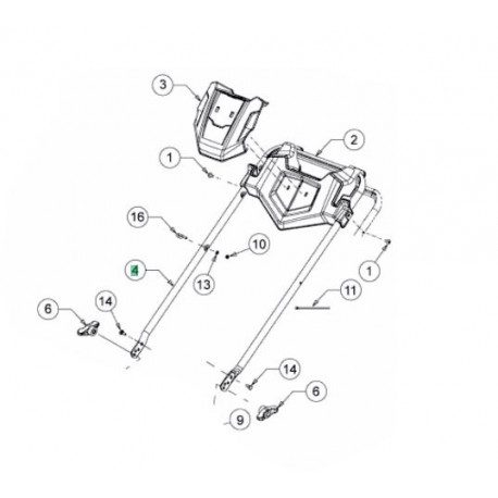 Brancard Cub Cadet 749-05259637 partie supérieure Brancard Cub Cadet 749-05259637 partie supérieure