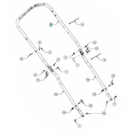 Brancard MTD 749-08795637 partie supérieure