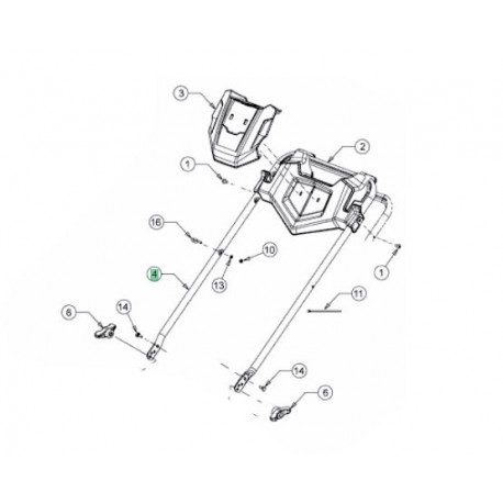 Brancard MTD 749-08796637 partie supérieure Brancard MTD 749-08796637 partie supérieure