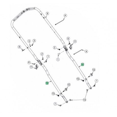 Tube brancard MTD 749-08814637