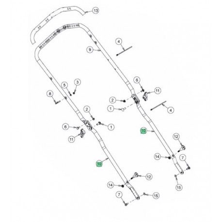 Brancard inférieur MTD 749-08815637 Brancard inférieur MTD 749-08815637