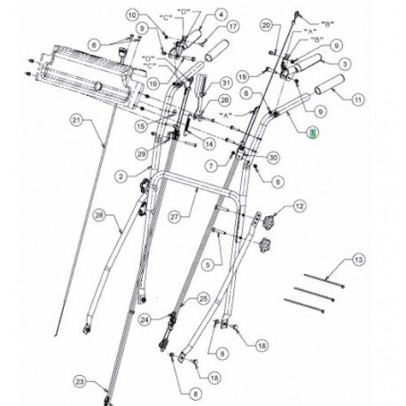 Brancard Cub Cadet 649-05013 (partie GAUCHE) Brancard Cub Cadet 649-05013 (partie GAUCHE)