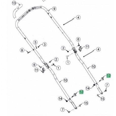 Papillon de guidon MTD 720-05041B