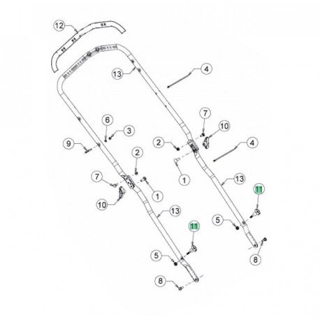 Papillon pour brancard MTD 720-05074A Papillon pour brancard MTD 720-05074A