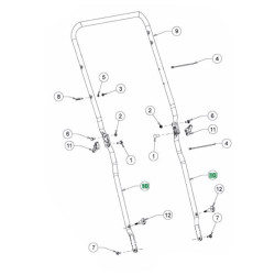 Brancard inférieur (tube) MTD 749-05047BS