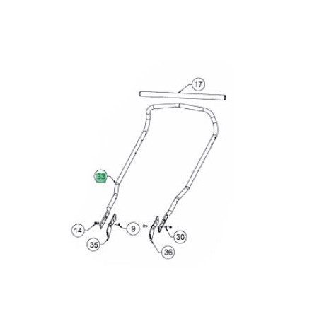 Guidon de tondeuse Cub Cadet 749-06122 Guidon de tondeuse Cub Cadet 749-06122