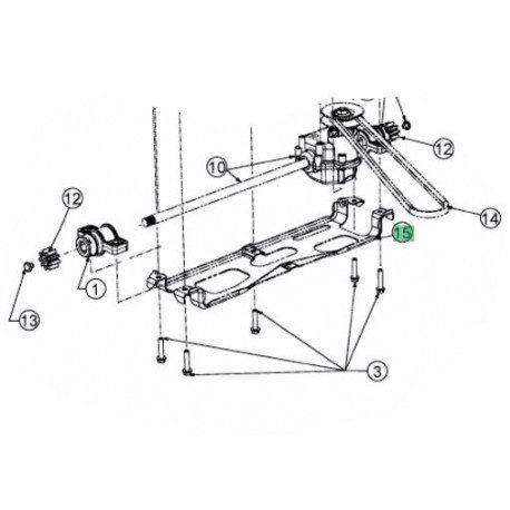 Support pour boitier de traction MTD 787-03056A