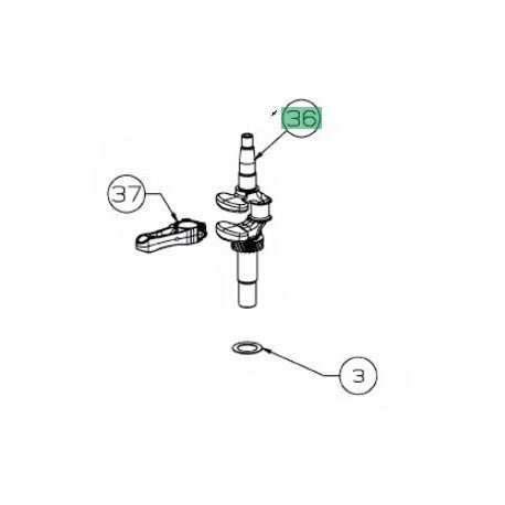 Vilebrequin MTD 651-05716 Vilebrequin MTD 651-05716