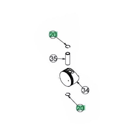 Clips d'axe de piston 751-11603 Clips d'axe de piston 751-11603