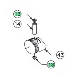 Clips MTD 751-11953 pour axe de piston