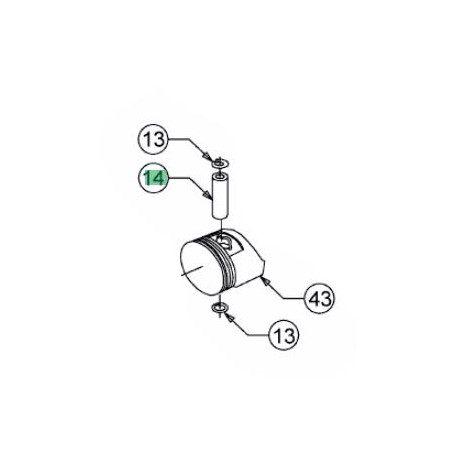 Axe de piston MTD 751-11954