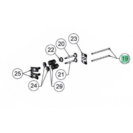 Tige poussoir de soupape MTD 751-15177 Tige poussoir de soupape MTD 751-15177