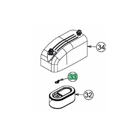 Ecrou de filtre à air MTD 751-15443 Ecrou de filtre à air MTD 751-15443